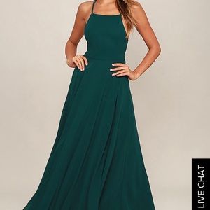 Lulu’s Emerald Green Prom Dress